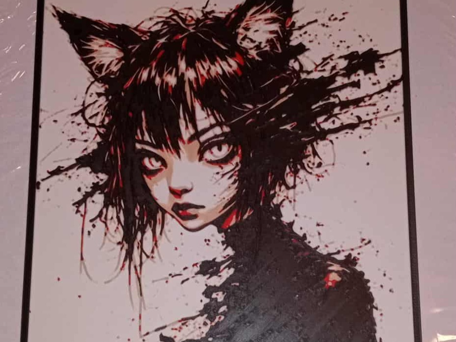 Ink Splatter Cat Girl Hueforge