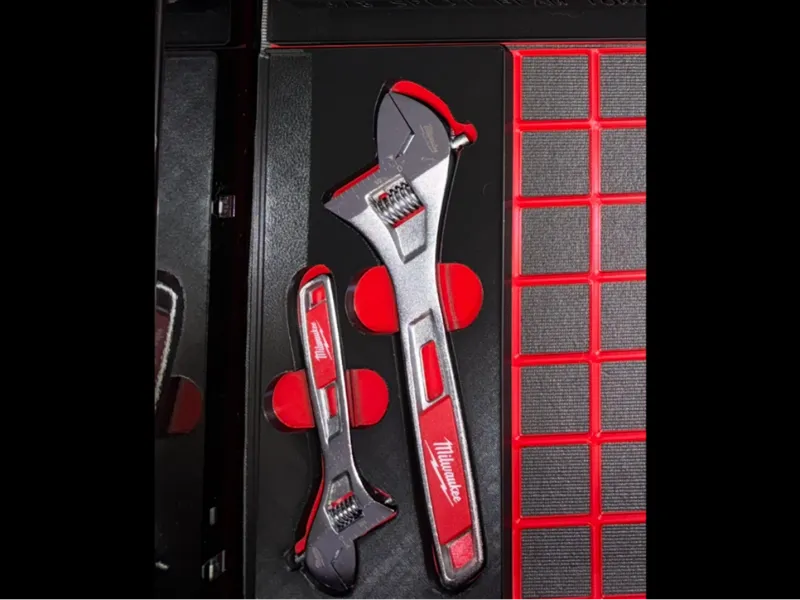 Milwaukee 6 & 10 inch adjustable wrench Gridfinity