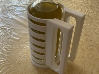 Porta bottiglia di vetro
