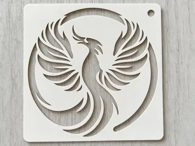 Phoenix painting stencil