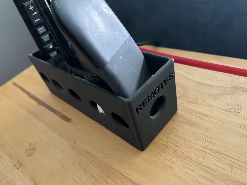 Chair side table remote cradle