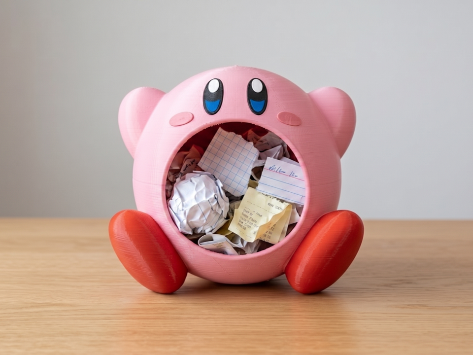 Hungry Kirby Desk Bin - The Ultimate Paper Eater