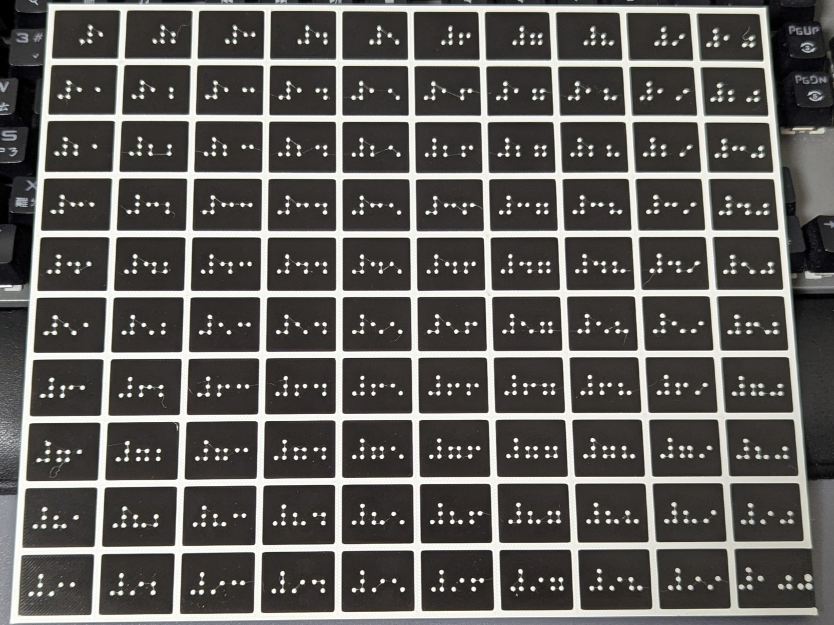 點字百數板