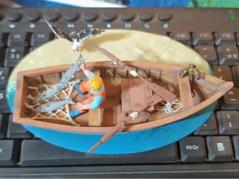 diorama pescador