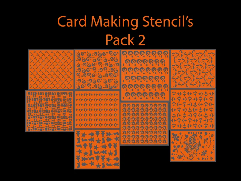 Card Making Stencil Pack 2