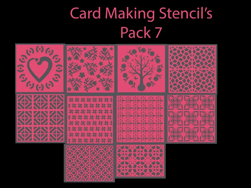 Card Making Stencil Pack 7