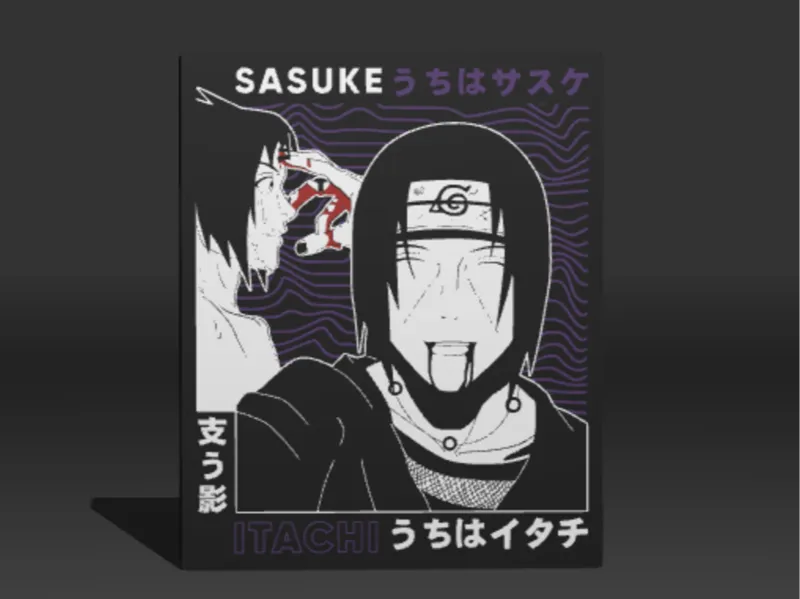 LightBox Itachi e Saske
