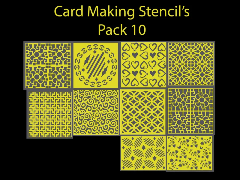 Card Making Stencil Pack 10