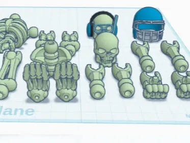 cool skeleton action figure with 3 different kinds