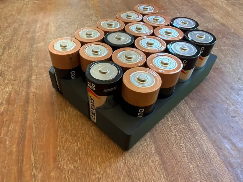 Dense Gridfinity Battery Storage
