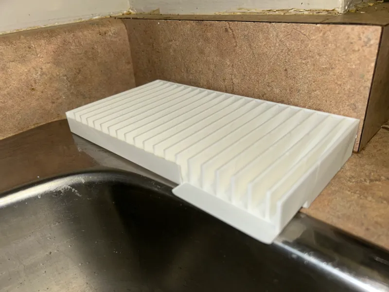 Offset Kitchen Sponge Drainer
