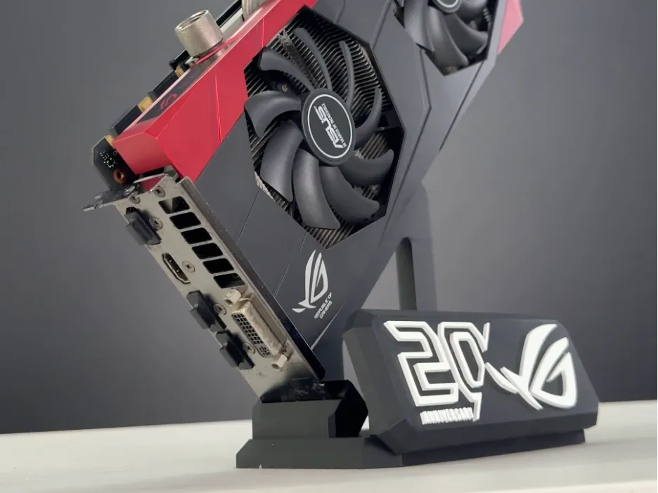 ASUS ROG 20TH ANNIVERSARY GPU STAND - Free 3D Print Model - MakerWorld