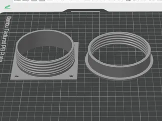 拓竹封箱 排风管内外接口 适配80mm孔 螺纹连接