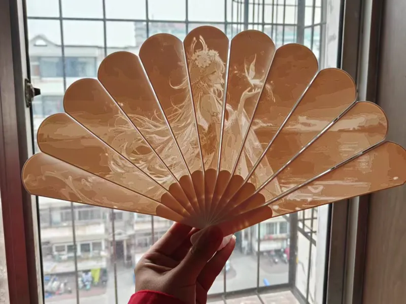 原神八重神子透光浮雕扇子
