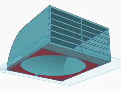 Fan duct for 140mm sim rig 90 degree low profile
