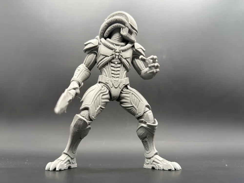 Predator holding a spear - Free 3D Print Model - MakerWorld