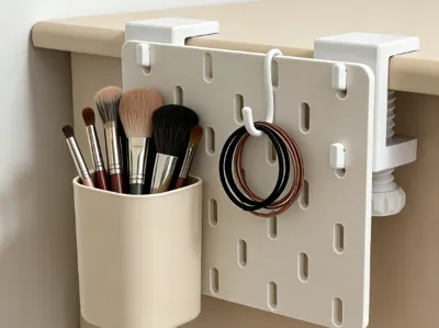 Optimized desk clamp pegboard stand with supports (A1 mini compatible)