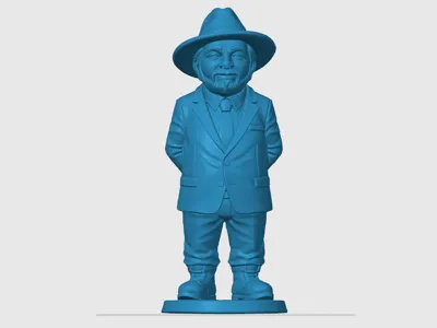 Old Man Umarel with hat jacket and tie