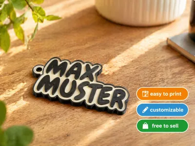 Customizable Two-Line Keychain