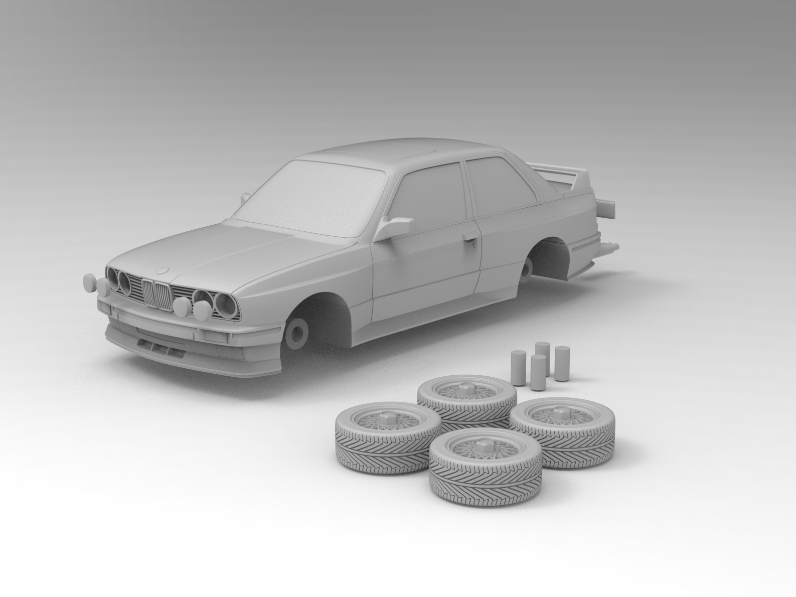 BMW E30 STL 3D model for print
