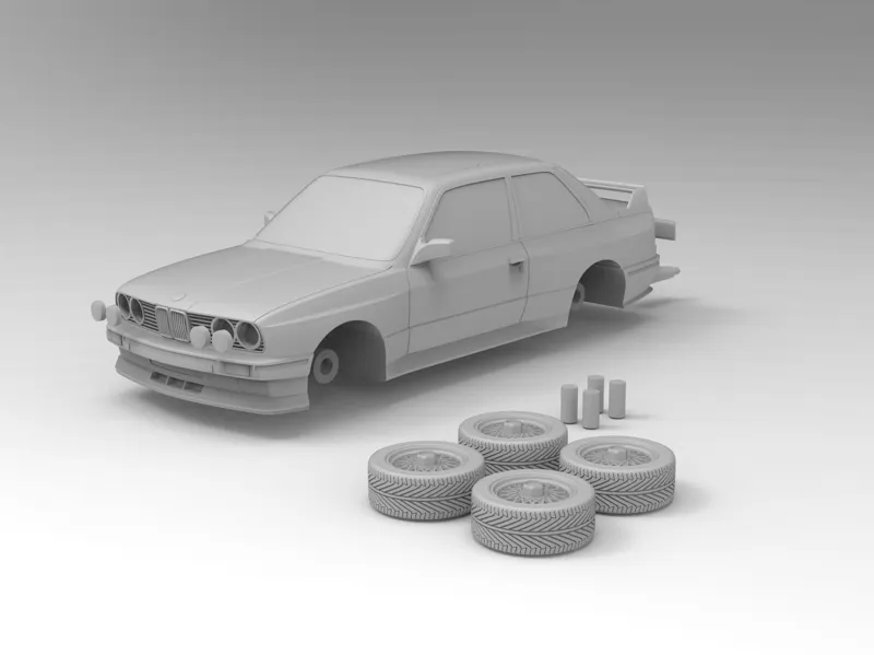 BMW E30 STL 3D model for print