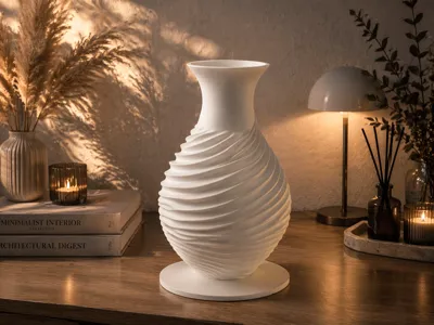 Hypnotic Spiral Vase – Modern PETG Design