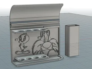 porta spazzolino silvestro e titti