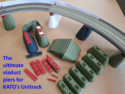 Universal, stackable Piers for Unitrack & Viaducts