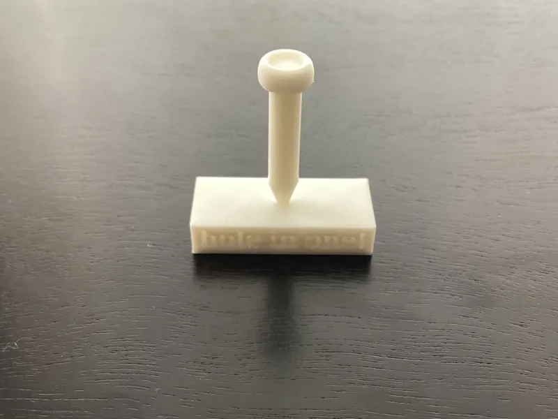 Hole in one golf trophy 