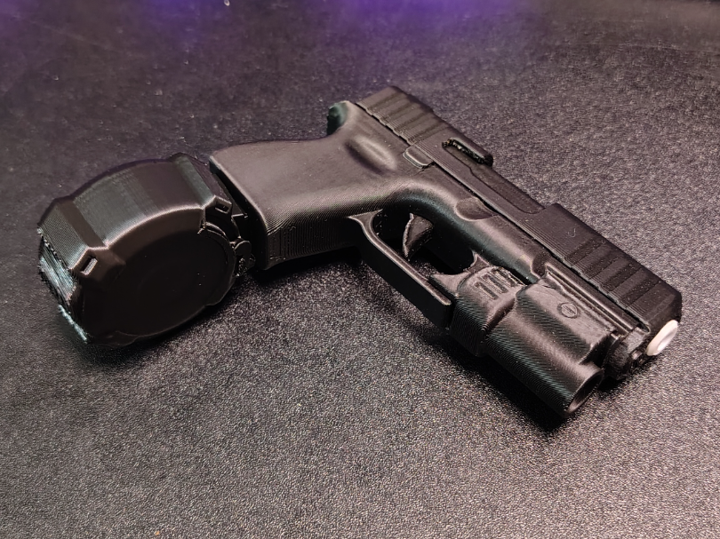 Glock Fidget Keychain Drum Mag Mod