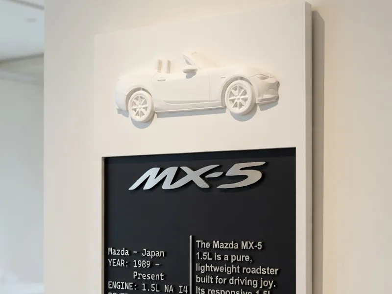 Mazda MX-5 Tribute Display Plaque