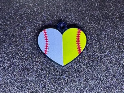 Softball Baseball Heart