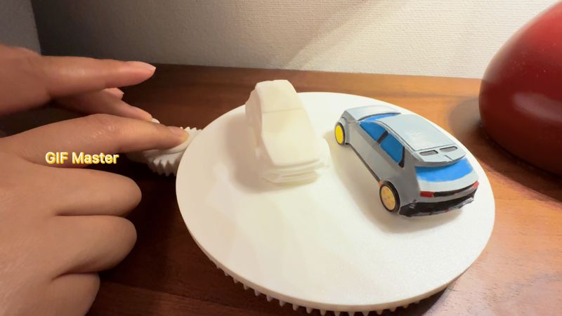 人力驱动的旋转展示台[适用于64比例小车][无需支撑和五金]