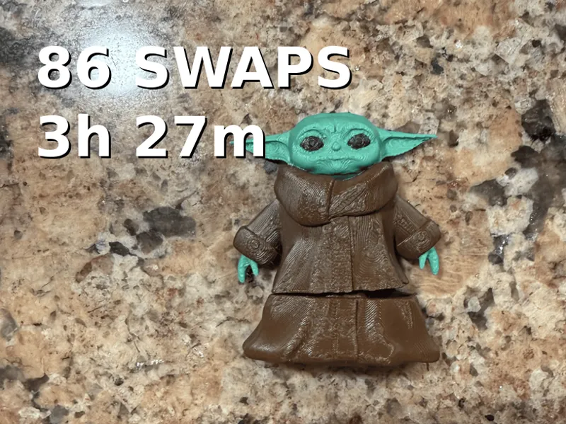 Flexi Yoda Toy - Multicolor Print 