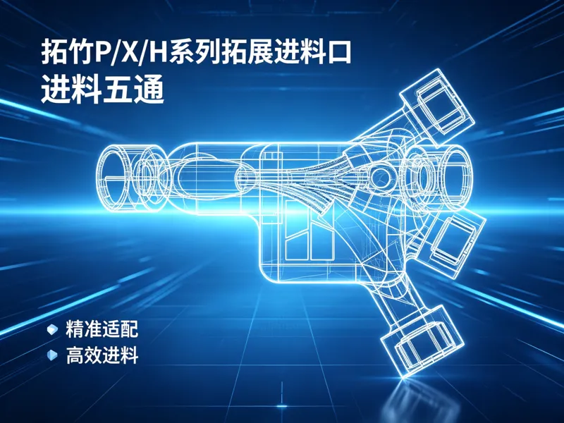 拓竹P系列X系列H系列进料5通 进料口拓展 四进一出 料管支架