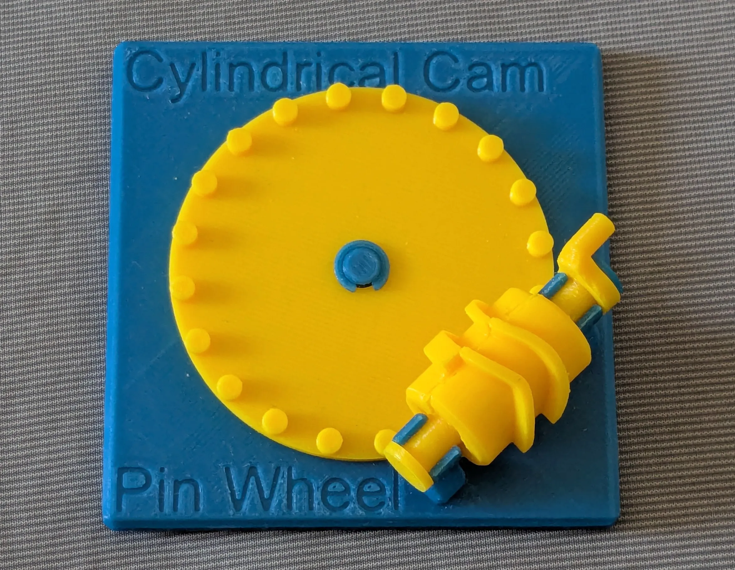 Cylindrical Cam + Pin Wheel - Educational Model - Free 3D Print Model ...
