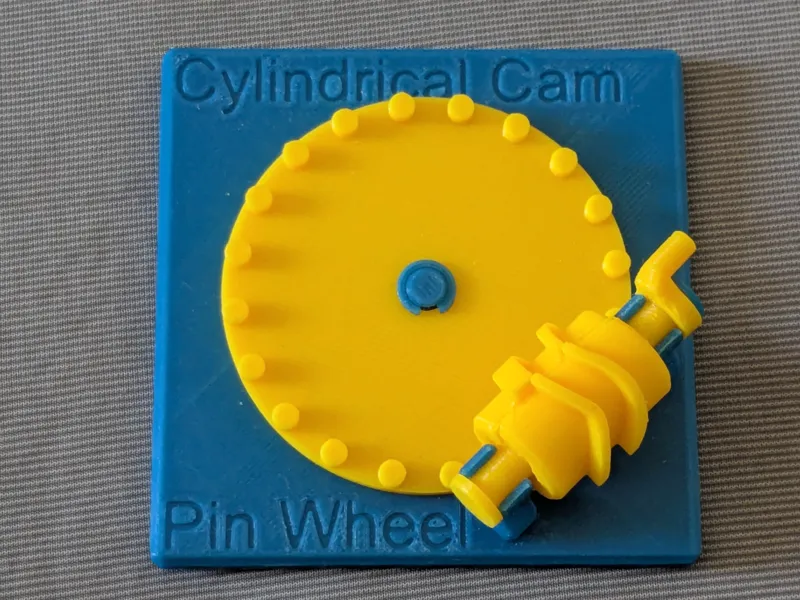 Cylindrical Cam + Pin Wheel - Educational Model