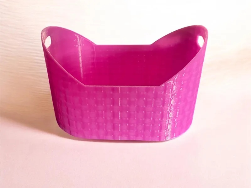 Woven Pattern Storage Basket with Handles