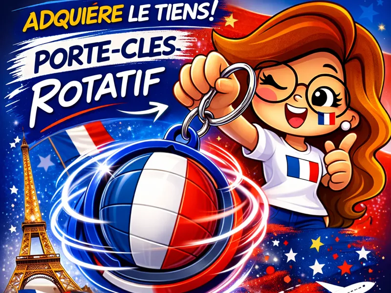 Chaveiro Giratório Bandeira da França 