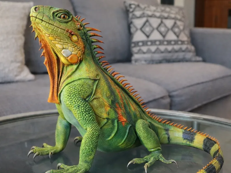 Iguana Realista 3D – STL Único, Ultra Detalle