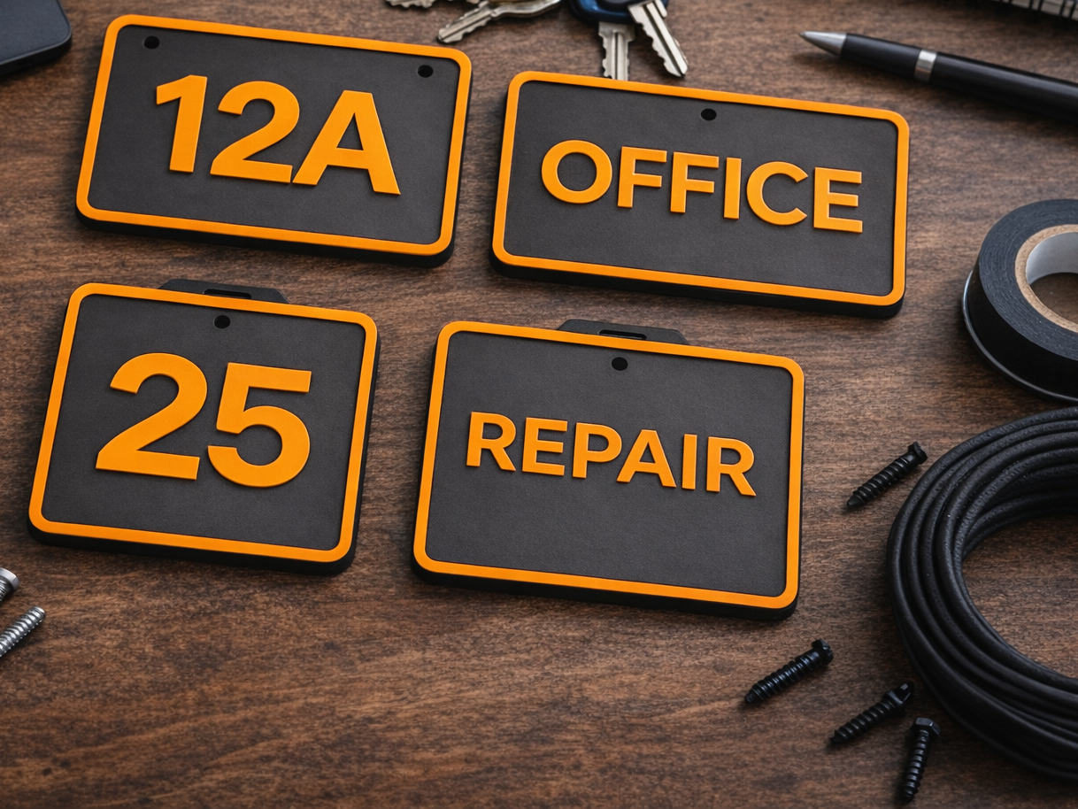 Parametric Customizable Number / Label Sign