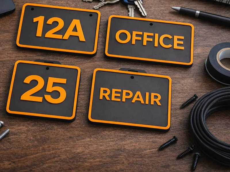 Parametric Customizable Number / Label Sign
