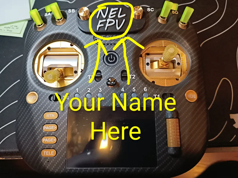TX-15 Blank Name Plate (Actually Fits)