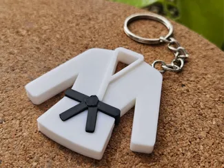 Kimono Keychain | Minimal Judo Keyring