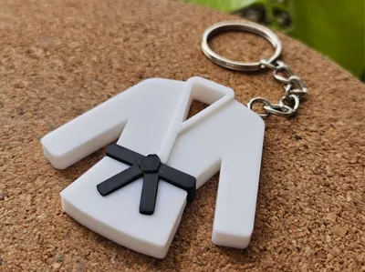 Kimono Keychain | Minimal Judo Keyring