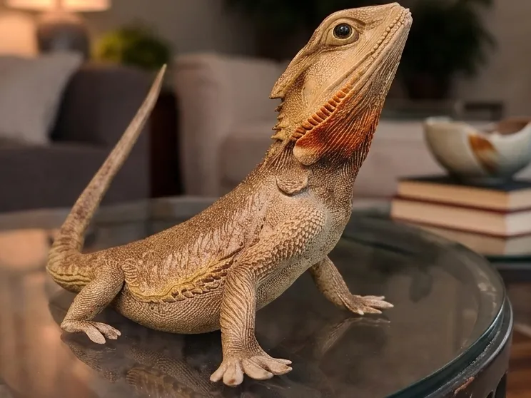 Dragón Barbudo 3D – Detalle Realista Pro
