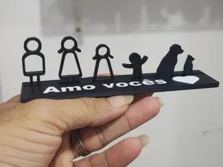 Enfeite de mesa Familia