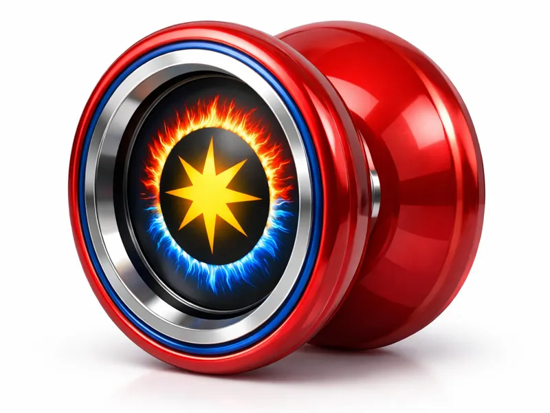Futuristic Fire Core Yo-Yo – Metallic Red Energy