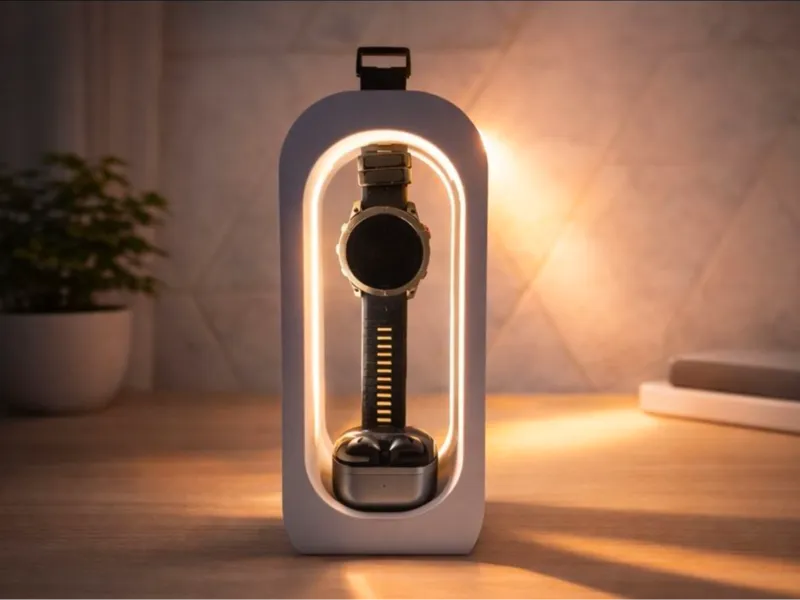 Watch and headphone lamp stand