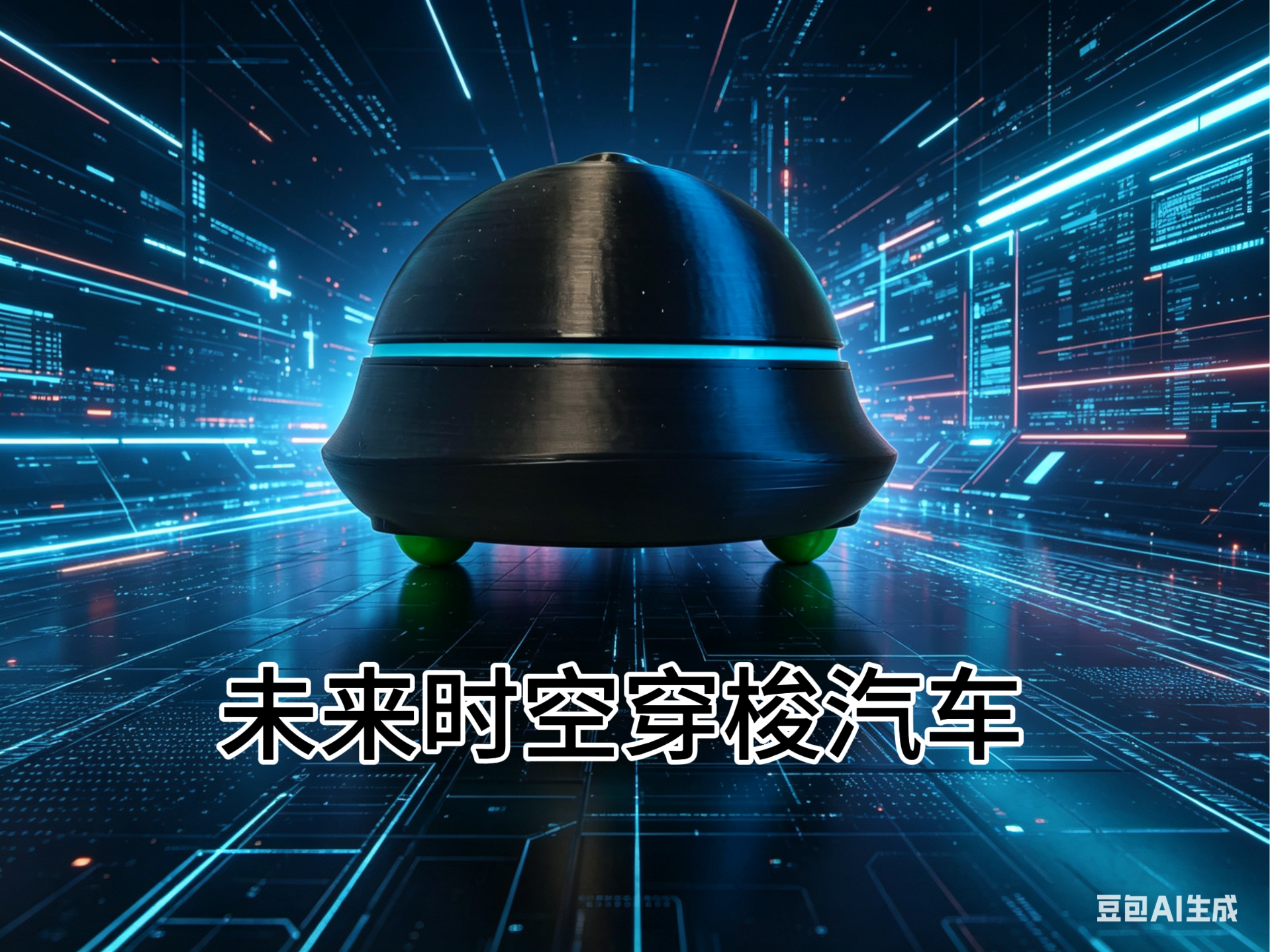 未来感时空穿梭汽车
